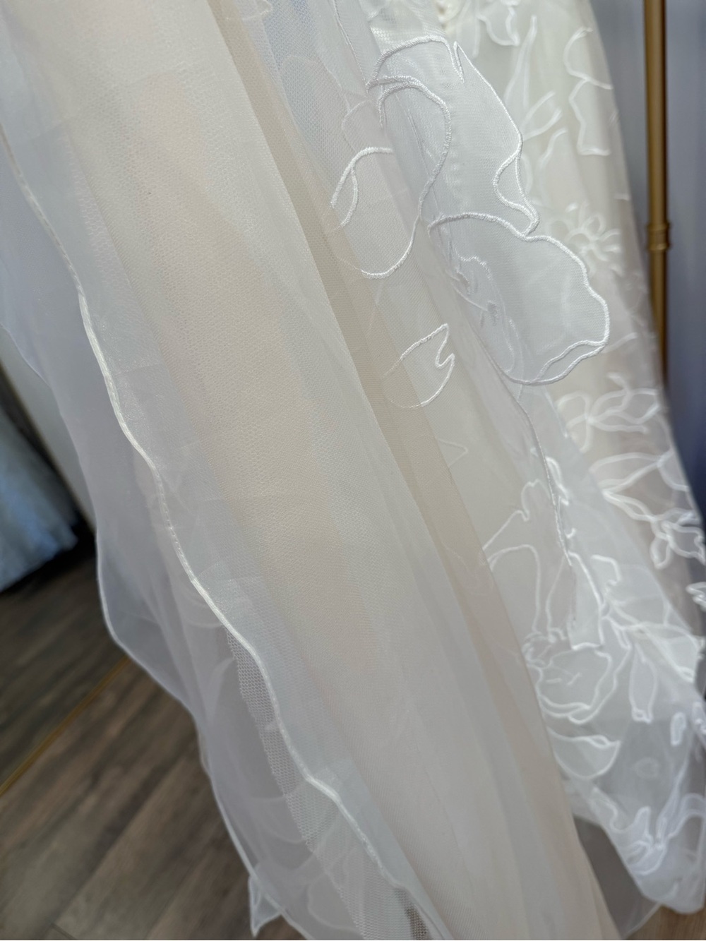 Jenny Yoo Lorelai Strapless White Floral Embroidered Gown - Picture 12 of 12